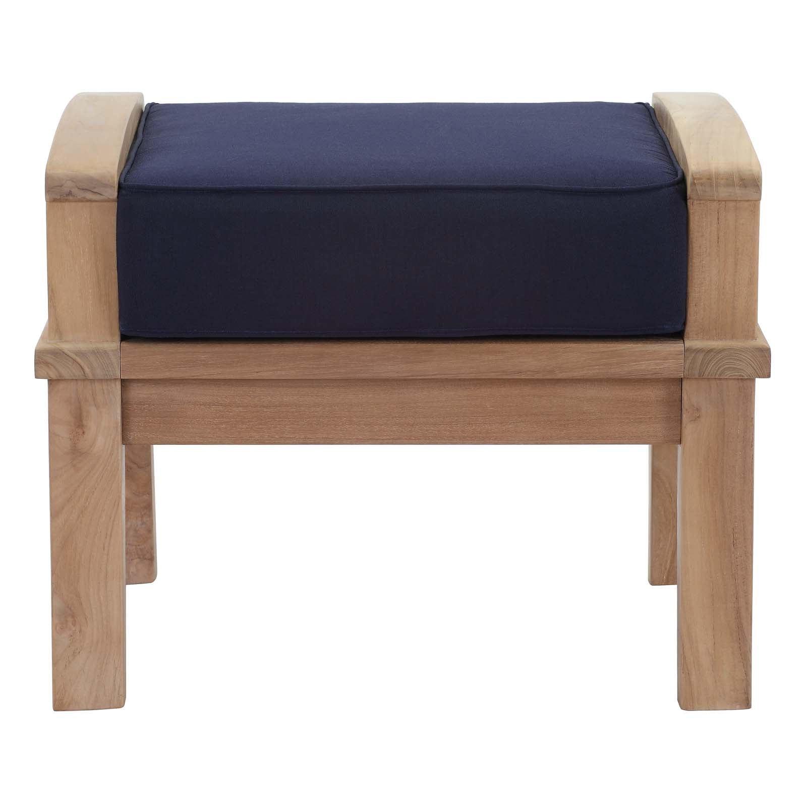 Marina Outdoor Patio Teak Ottoman By Modway - EEI-1152 | Outdoor Ottomans | Modishstore - 9