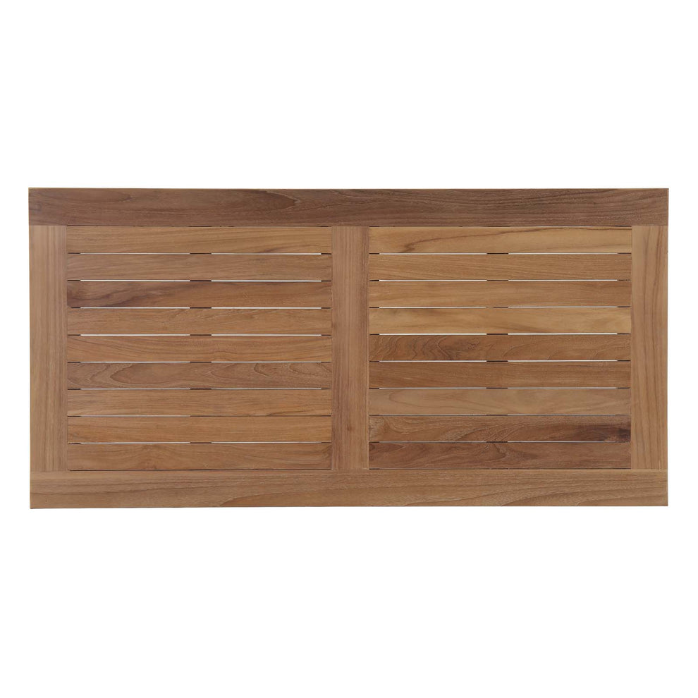 Modway Marina Outdoor Patio Teak Rectangle Coffee Table - Natural - EEI-1154 | Outdoor Tables | Modishstore - 4