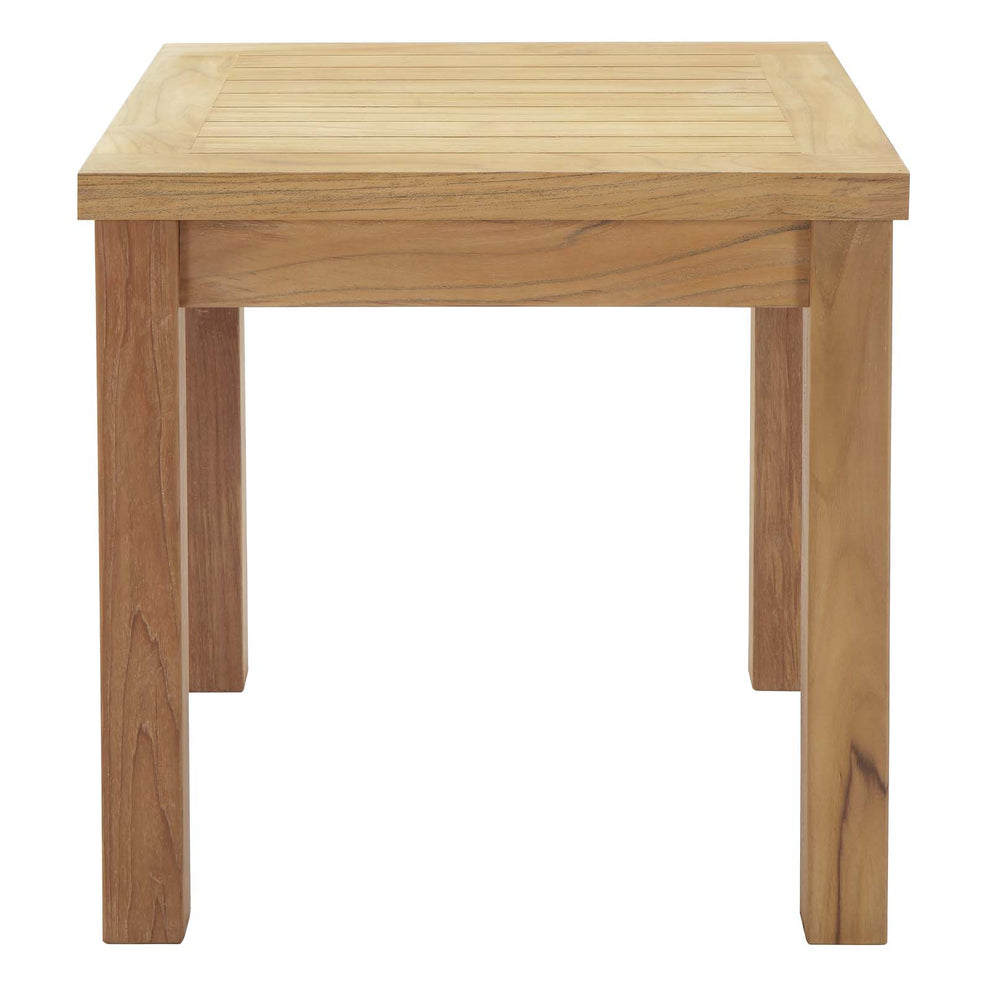 Modway Marina Outdoor Patio Teak Side Table - Natural - EEI-1155 | Outdoor Tables | Modishstore - 3