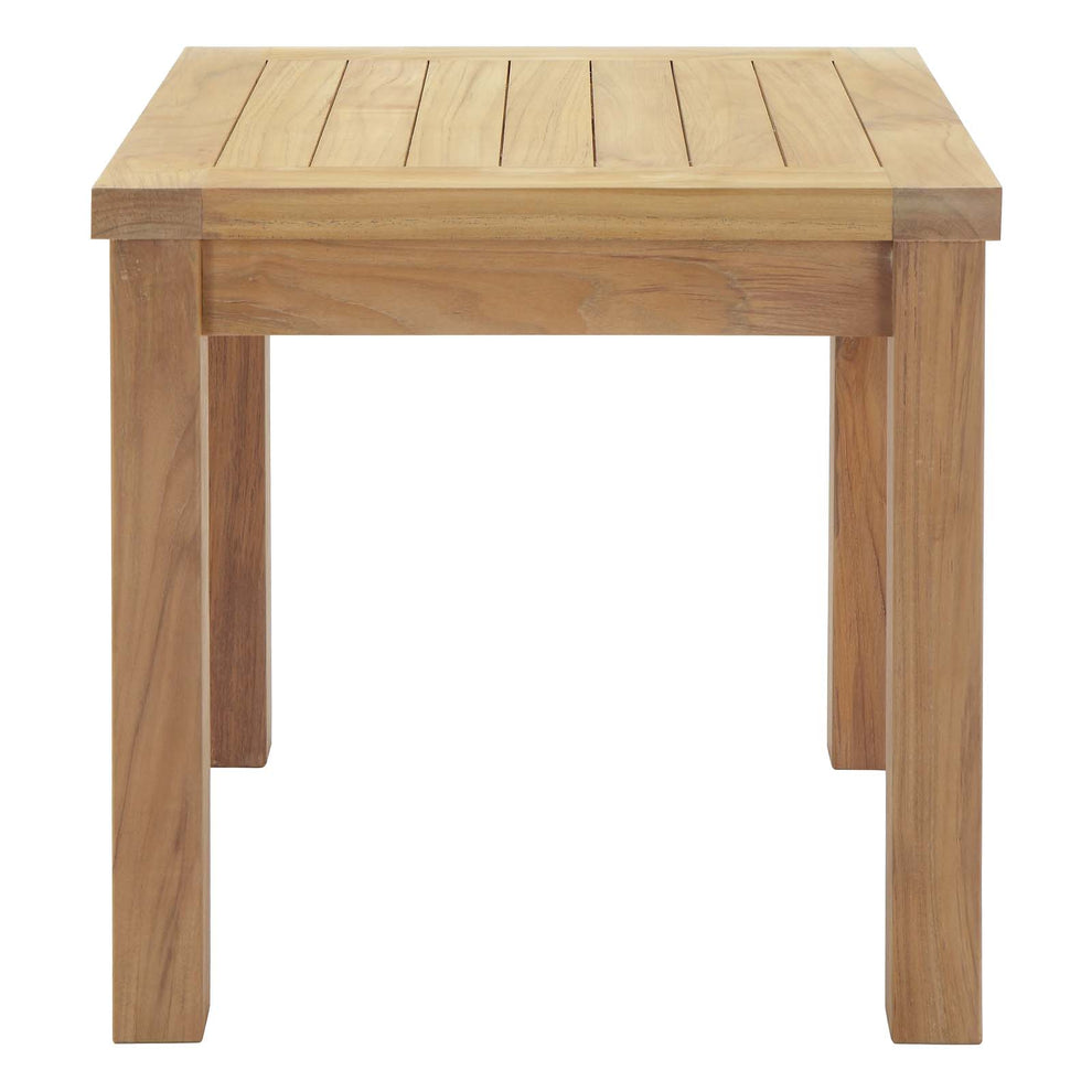 Modway Marina Outdoor Patio Teak Side Table - Natural - EEI-1155 | Outdoor Tables | Modishstore - 4