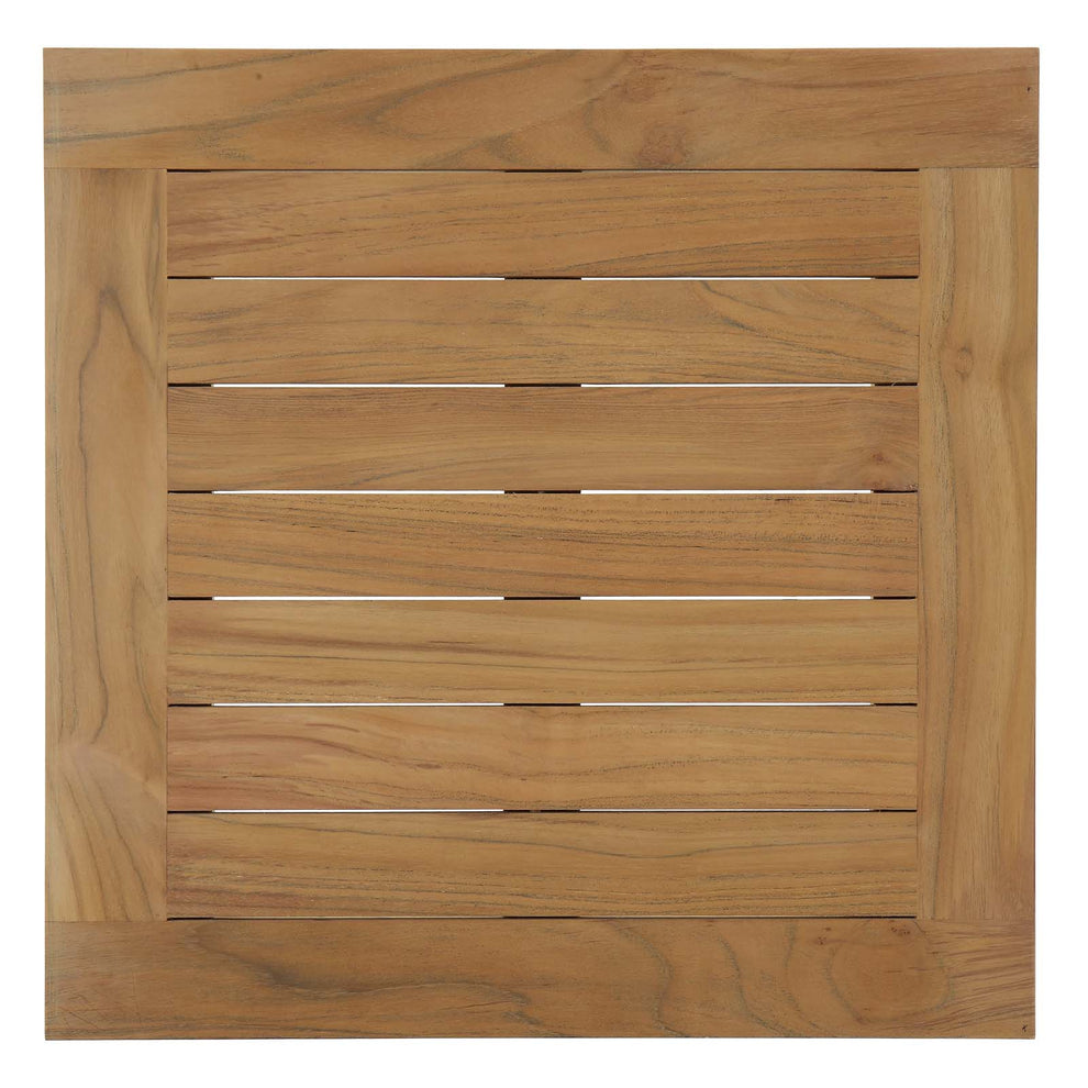 Modway Marina Outdoor Patio Teak Side Table - Natural - EEI-1155 | Outdoor Tables | Modishstore - 5