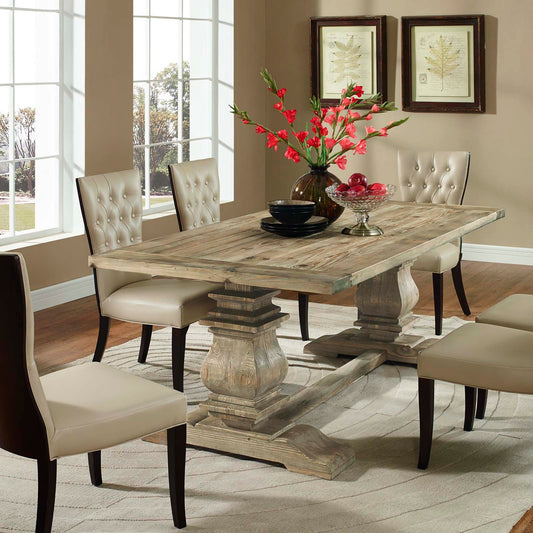 Column Rectangle Wood Dining Table By Modway - EEI-1199 | Dining Tables | Modishstore