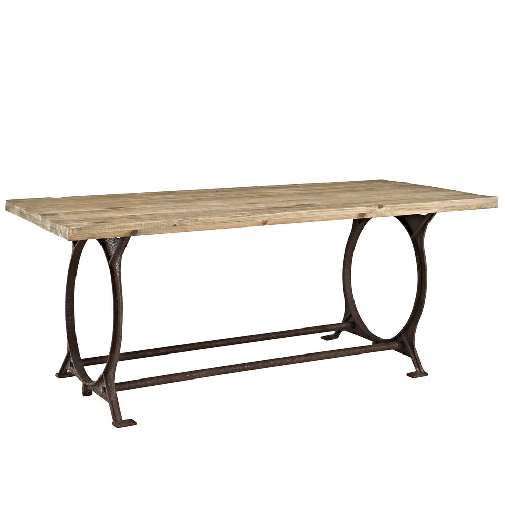 Modway Effuse Rectangle Wood Top Dining Table - Brown - EEI-1205 | Dining Tables | Modishstore - 4