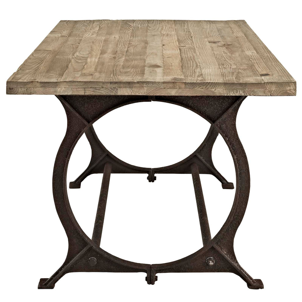 Modway Effuse Rectangle Wood Top Dining Table - Brown - EEI-1205 | Dining Tables | Modishstore - 3