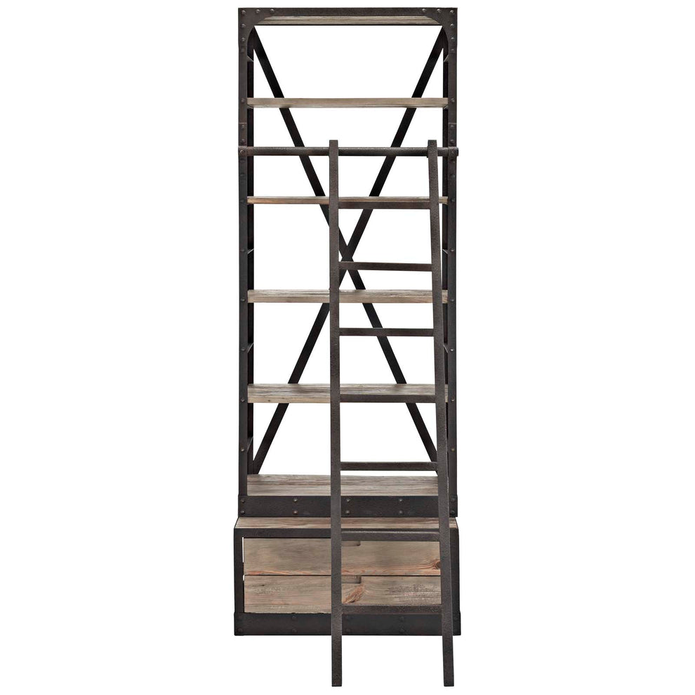 Modway Velocity Wood Bookshelf - Brown - EEI-1211 | Bookcases | Modishstore - 3