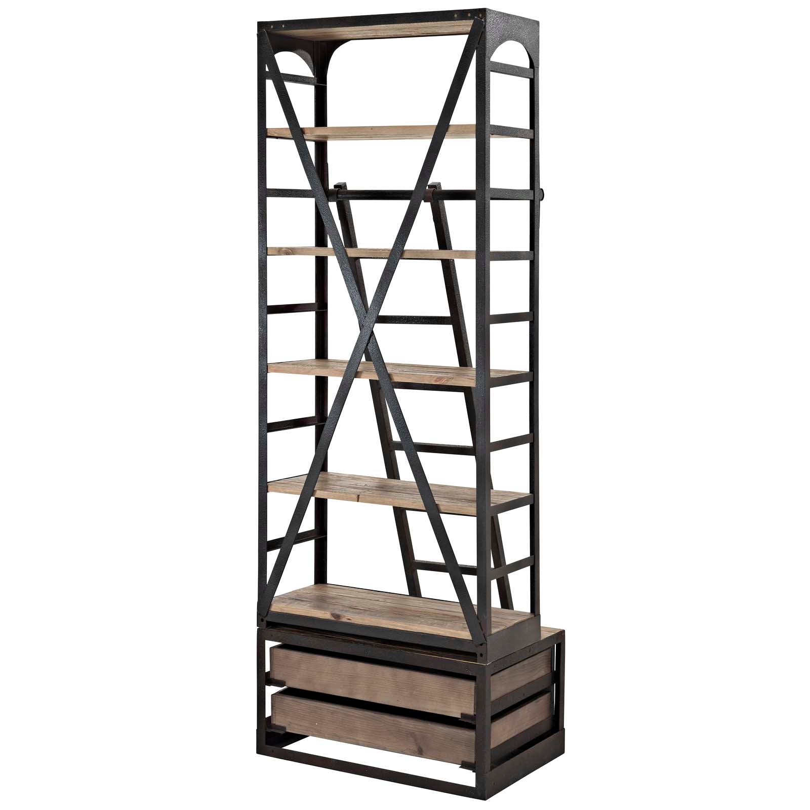 Modway Velocity Wood Bookshelf - Brown | Bookcases | Modishstore-2