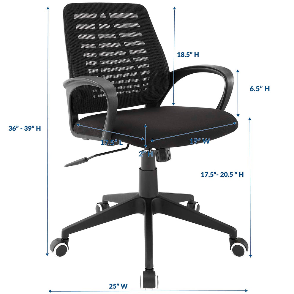 Modway Ardor Office Chair - Black - EEI-1250 | Office Chairs | Modishstore - 2