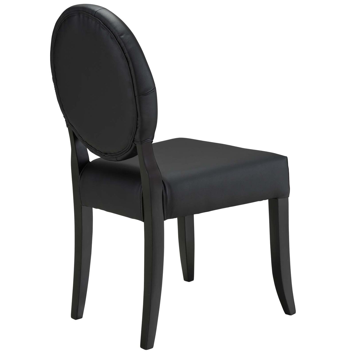 Modway Button Dining Side Chair Set of 4 - Black | Dining Chairs | Modishstore-4
