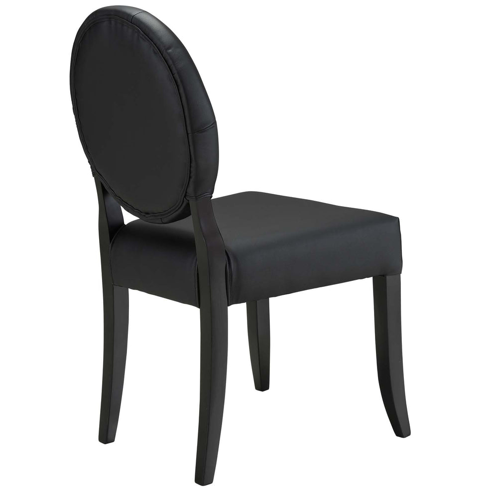 Modway Button Dining Side Chair Set of 4 - Black - EEI-1280 | Dining Chairs | Modishstore - 4