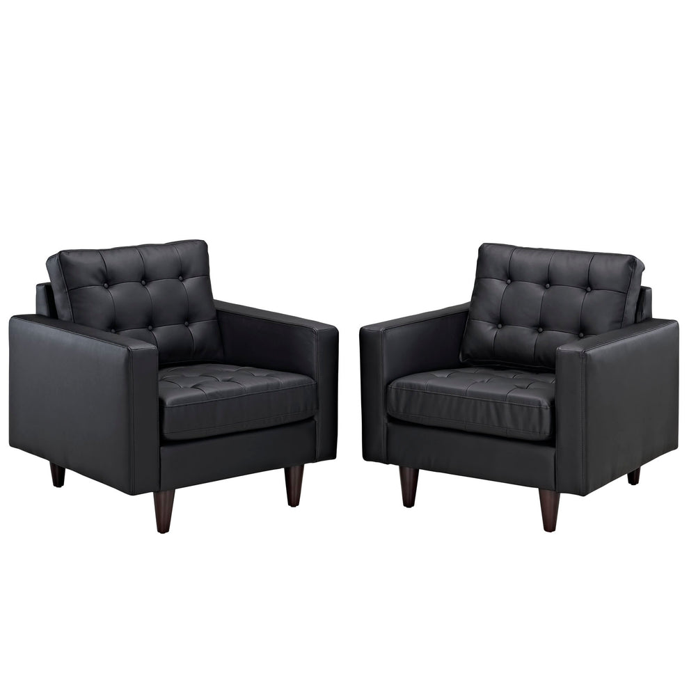 Modway Empress Armchair Leather - Set of 2 - EEI-1282 | Armchairs | Modishstore - 2