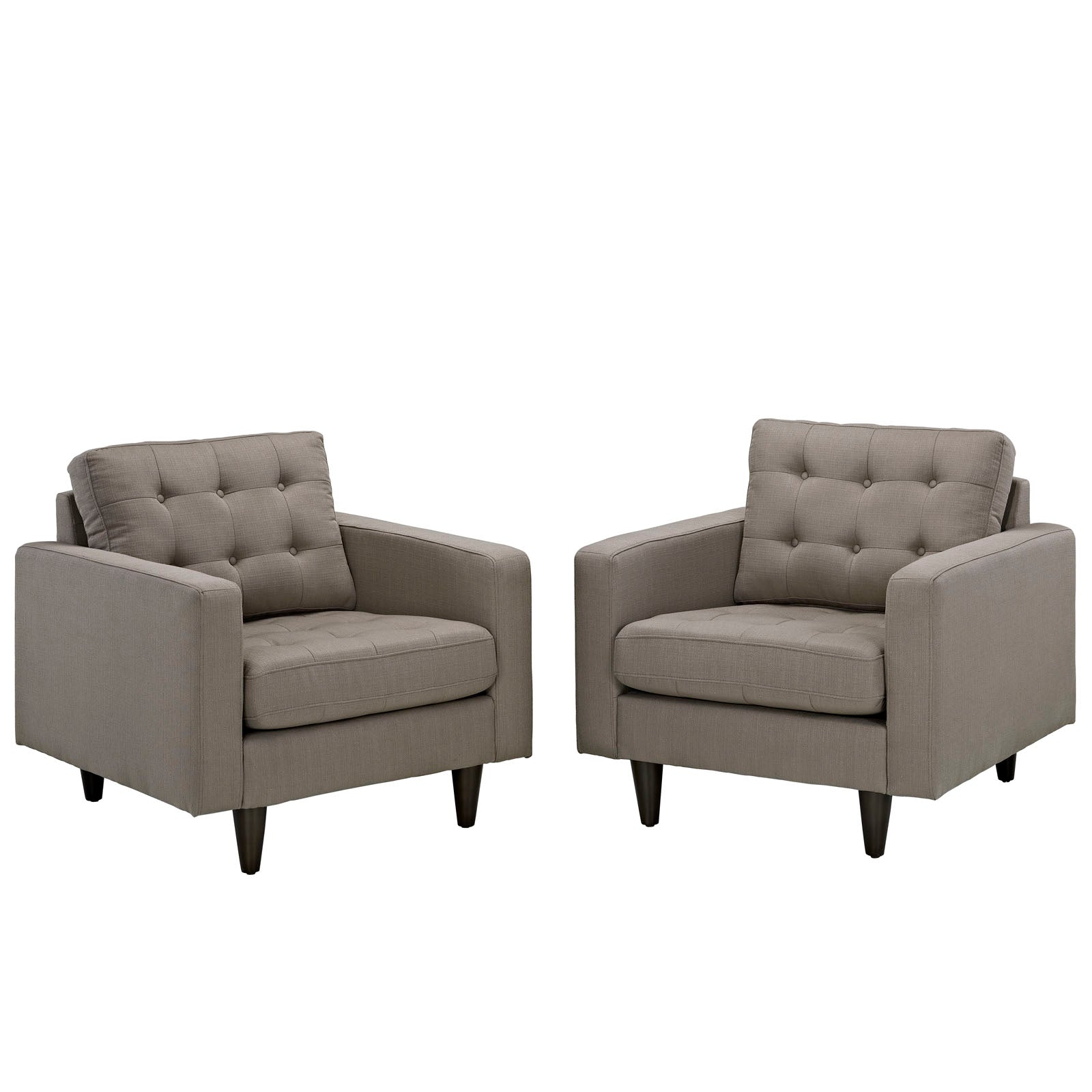 Modway Empress Armchair Upholstered - Set of 2 | Armchairs | Modishstore-30