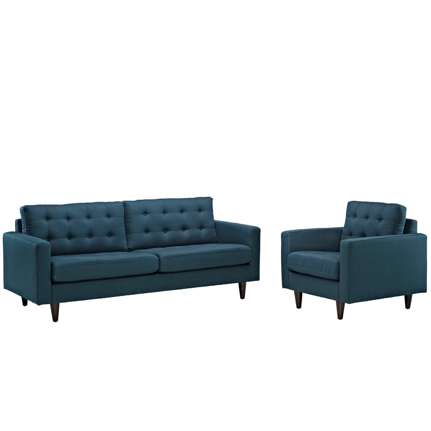 Modway Empress Armchair and Sofa - Set of 2 | Sofas | Modishstore-44