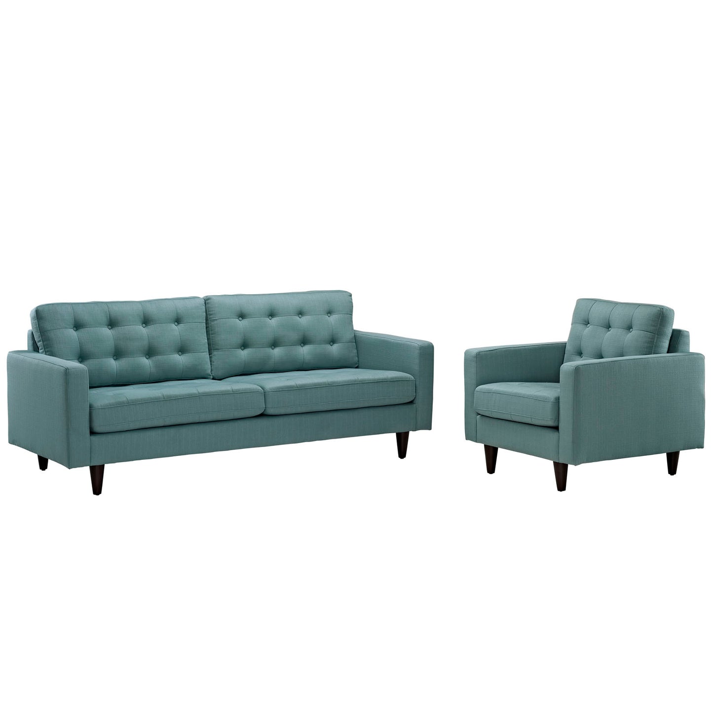 Modway Empress Armchair and Sofa - Set of 2 | Sofas | Modishstore-51