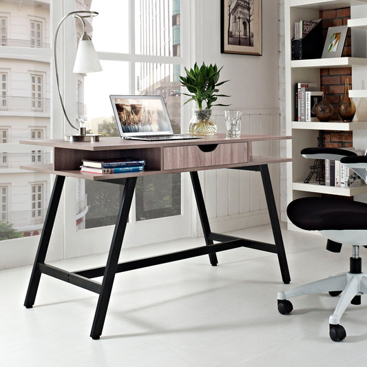 Modway Turnabout Office Desk - Birch | Desks | Modishstore