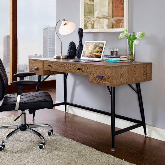 Modway Surplus Office Desk - Walnut | Desks | Modishstore