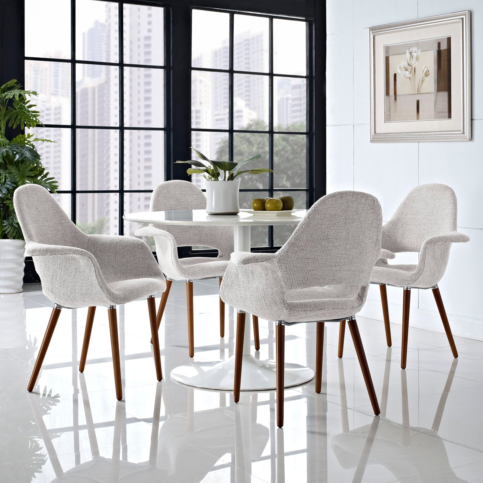 Modway Taupe Dining Armchair - Set of 4 | Dining Chairs | Modishstore-5