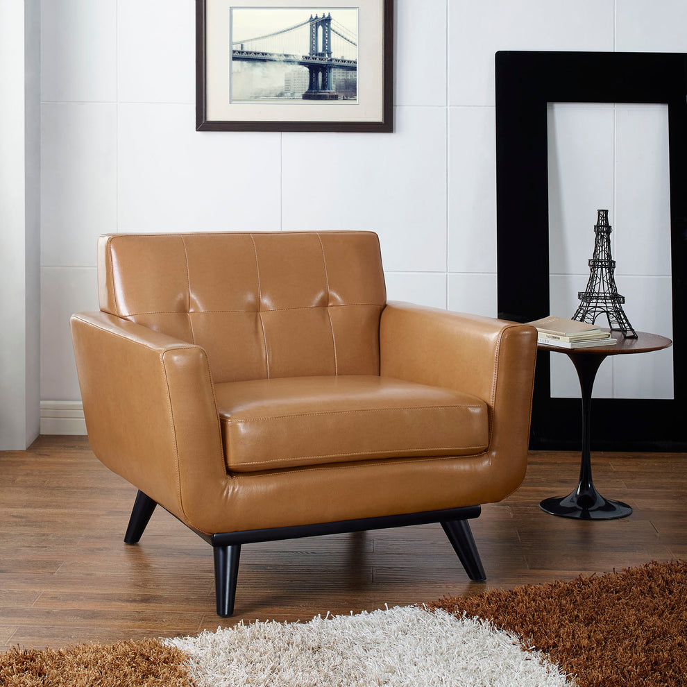 Modway Engage Bonded Leather Armchair - EEI-1336 | Armchairs | Modishstore - 1