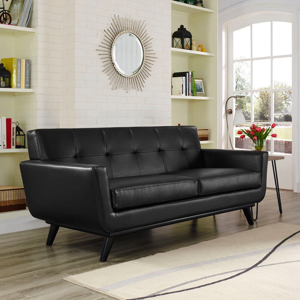 Engage Bonded Leather Loveseat By Modway - EEI-1337 | Loveseats | Modishstore - 1