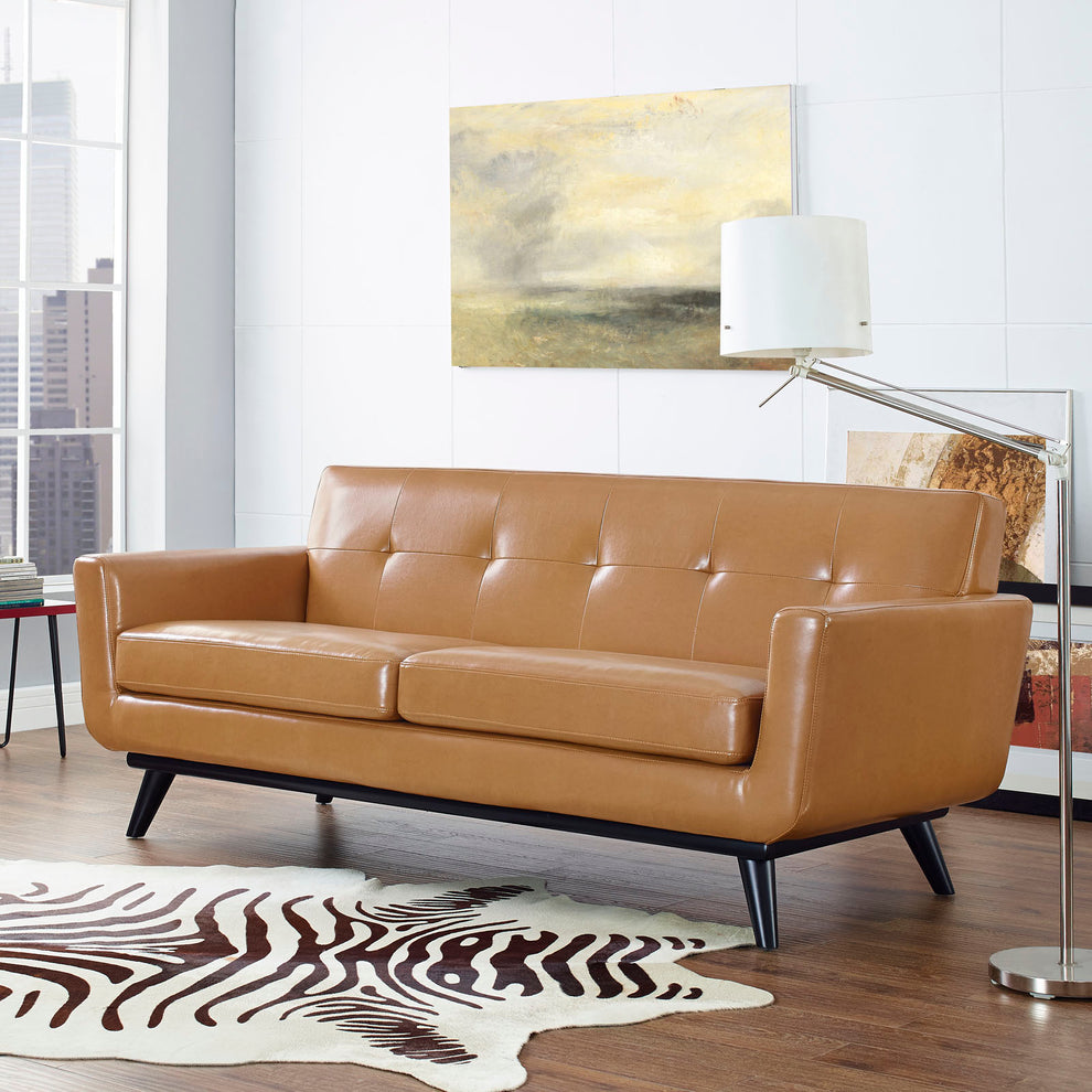 Engage Bonded Leather Loveseat By Modway - EEI-1337 | Loveseats | Modishstore - 5