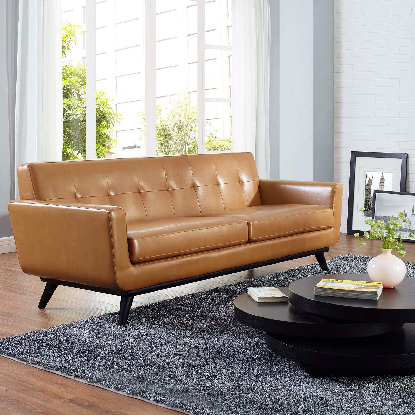 Modway Engage Bonded Leather Sofa - EEI-1338 | Sofas | Modishstore-1