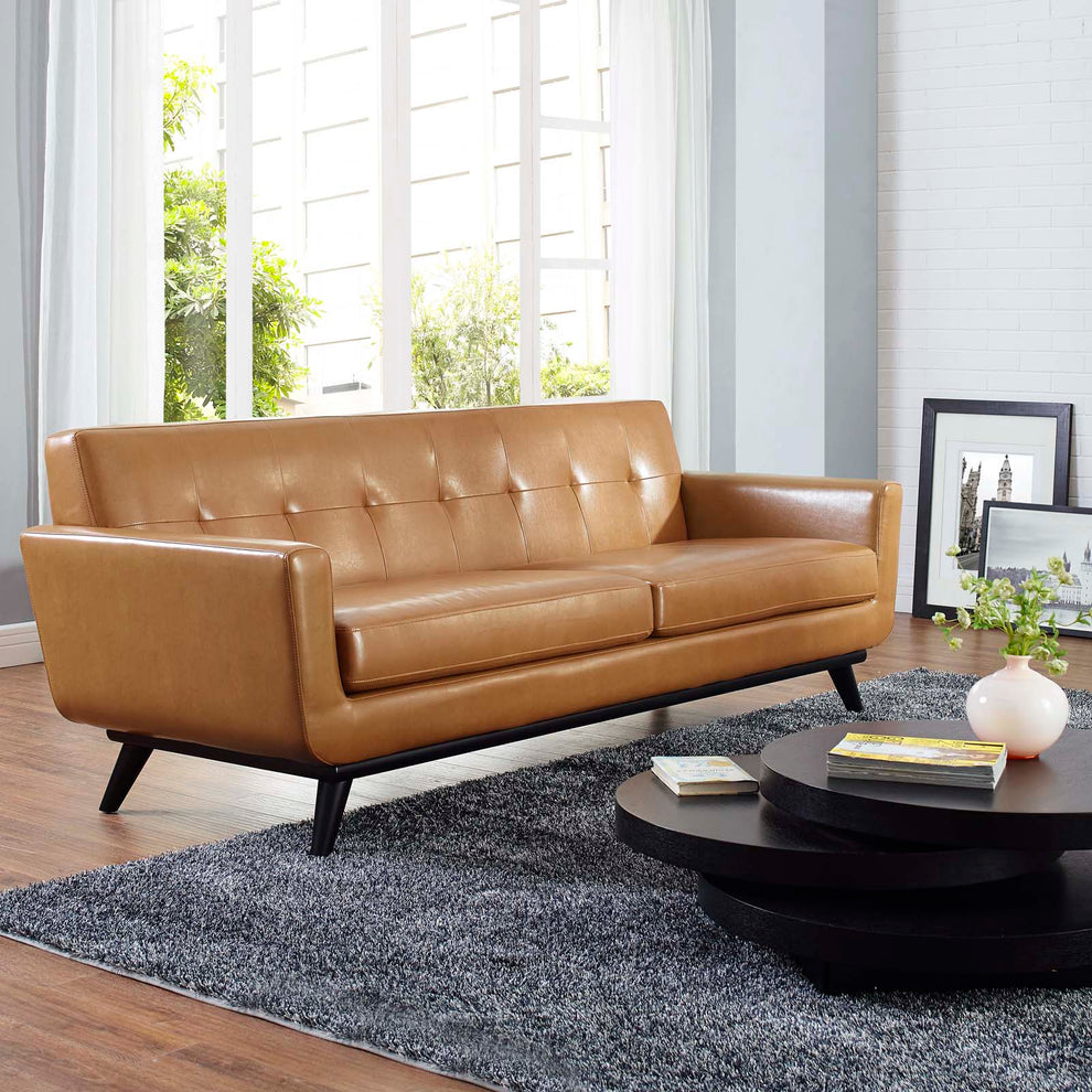 Modway Engage Bonded Leather Sofa - EEI-1338 | Sofas | Modishstore - 1