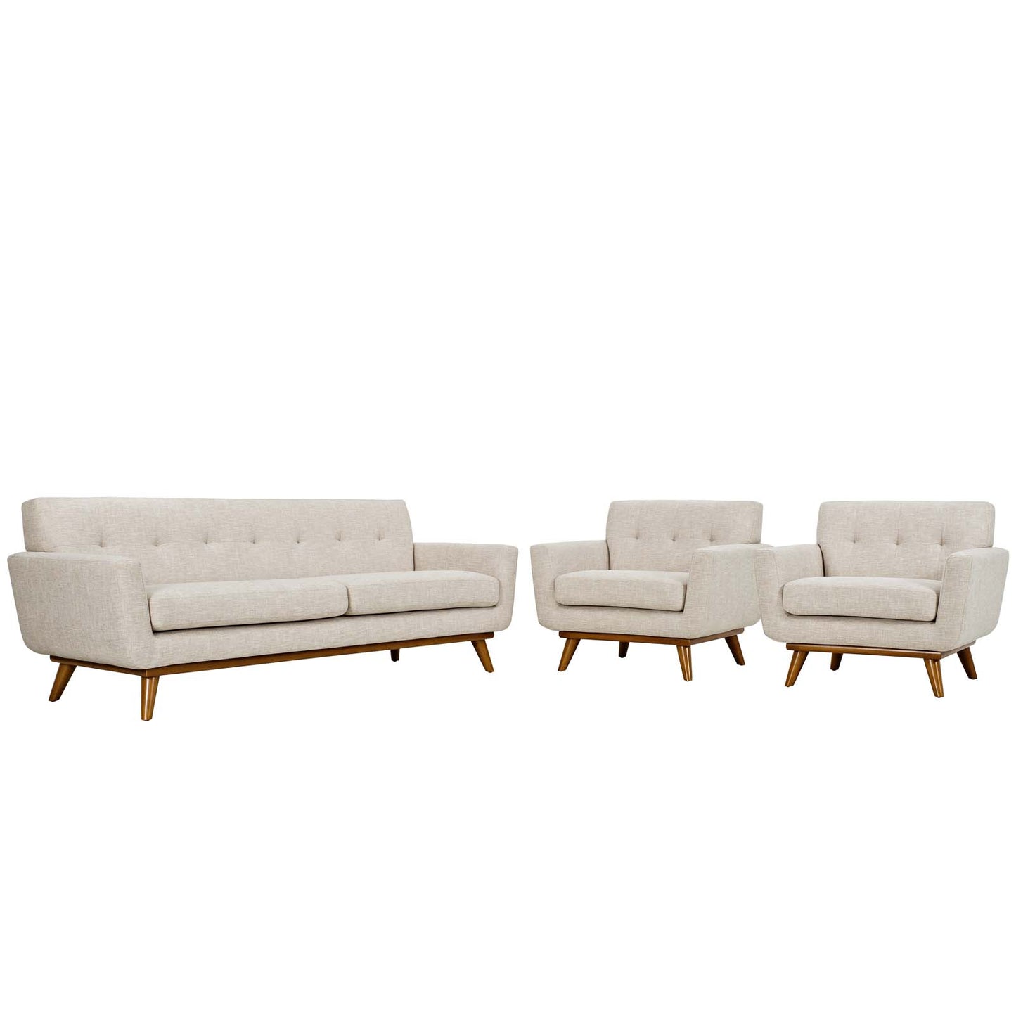 Modway Engage Armchairs and Sofa - Set of 3 | Sofas | Modishstore-11
