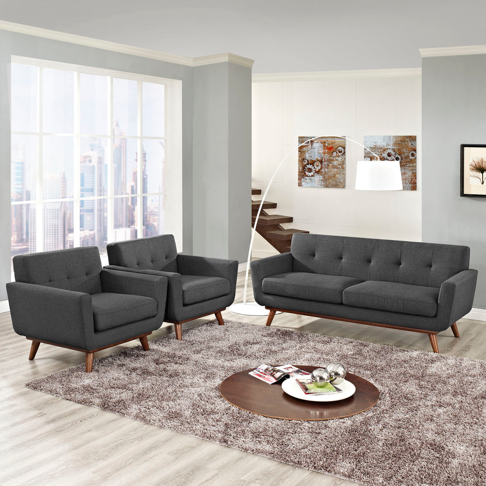 Modway Engage Armchairs and Loveseat - Set of 3 - EEI-1347 | Sofa Set | Modishstore - 13