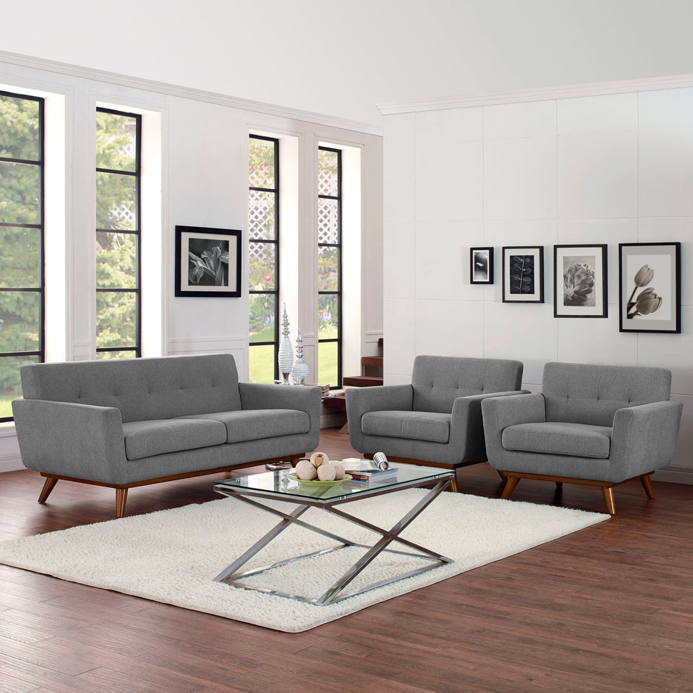 Modway Engage Armchairs and Loveseat - Set of 3 - EEI-1347 | Sofa Set | Modishstore - 7