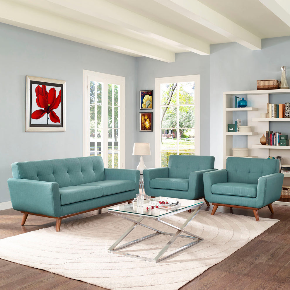 Modway Engage Armchairs and Loveseat - Set of 3 - EEI-1347 | Sofa Set | Modishstore - 1