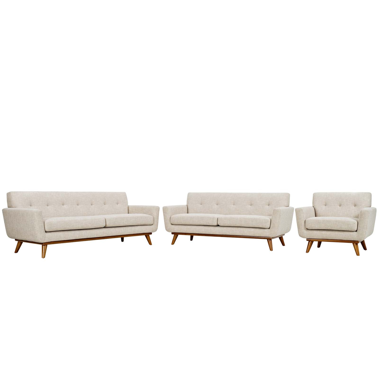 Modway Engage Sofa Loveseat and Armchair - Set of 3 - EEI-1349 | Sofa Set | Modishstore-54