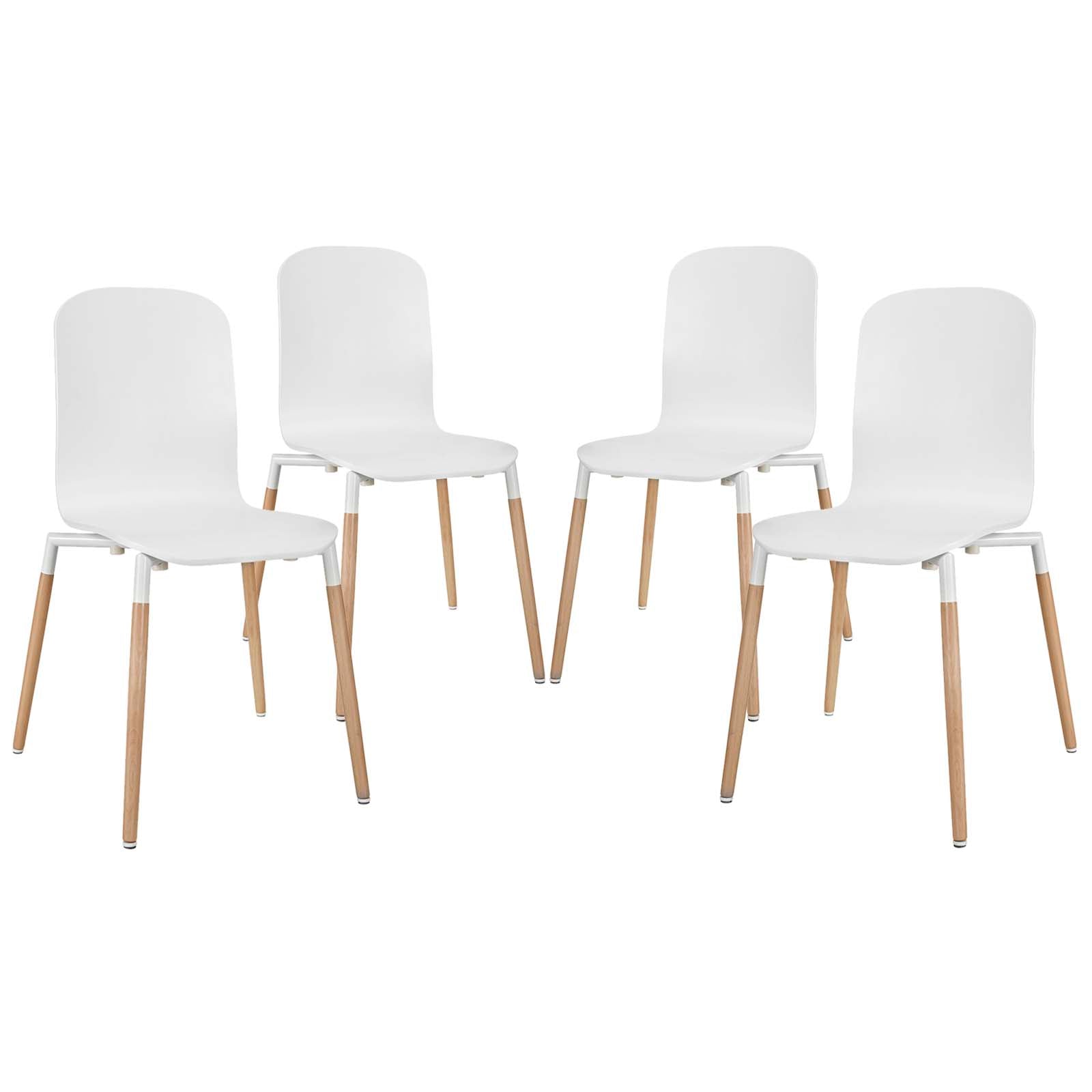 Modway Stack Wood Dining Chairs - Set of 4 | Dining Chairs | Modishstore-13