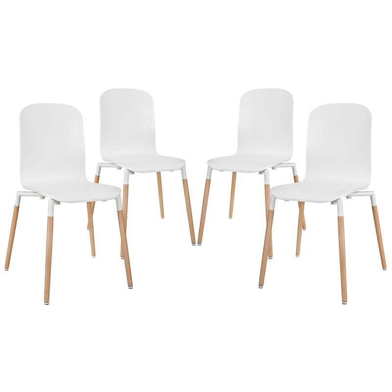 Modway Stack Wood Dining Chairs - Set of 4 - EEI-1373 | Dining Chairs | Modishstore - 1
