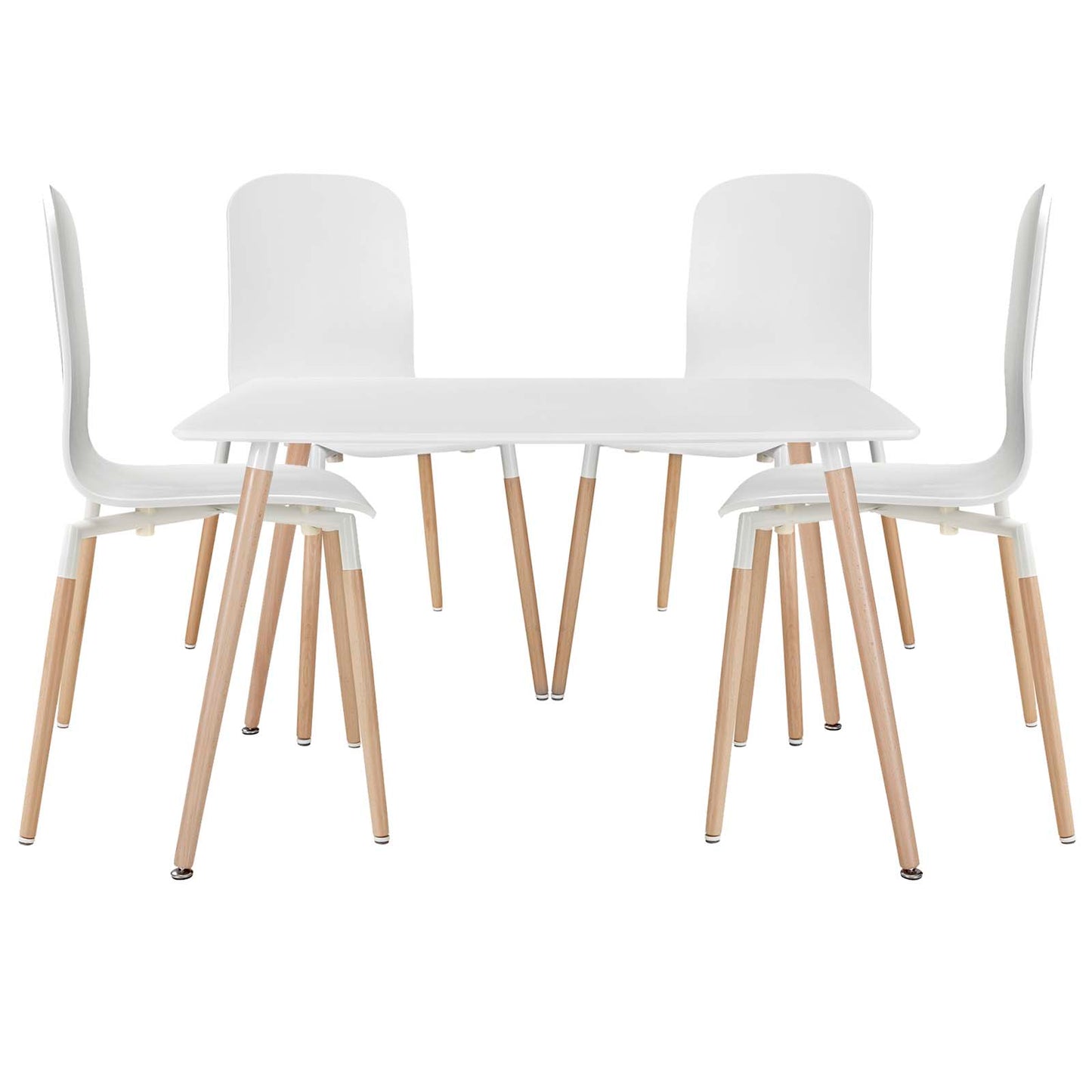 Modway Stack Wood Dining Chairs and Table - Set of 5 | Dining Sets | Modishstore-13