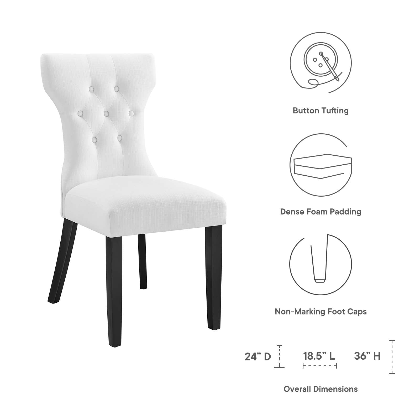 Modway Silhouette Dining Side Chair | Dining Chairs | Modishstore-42