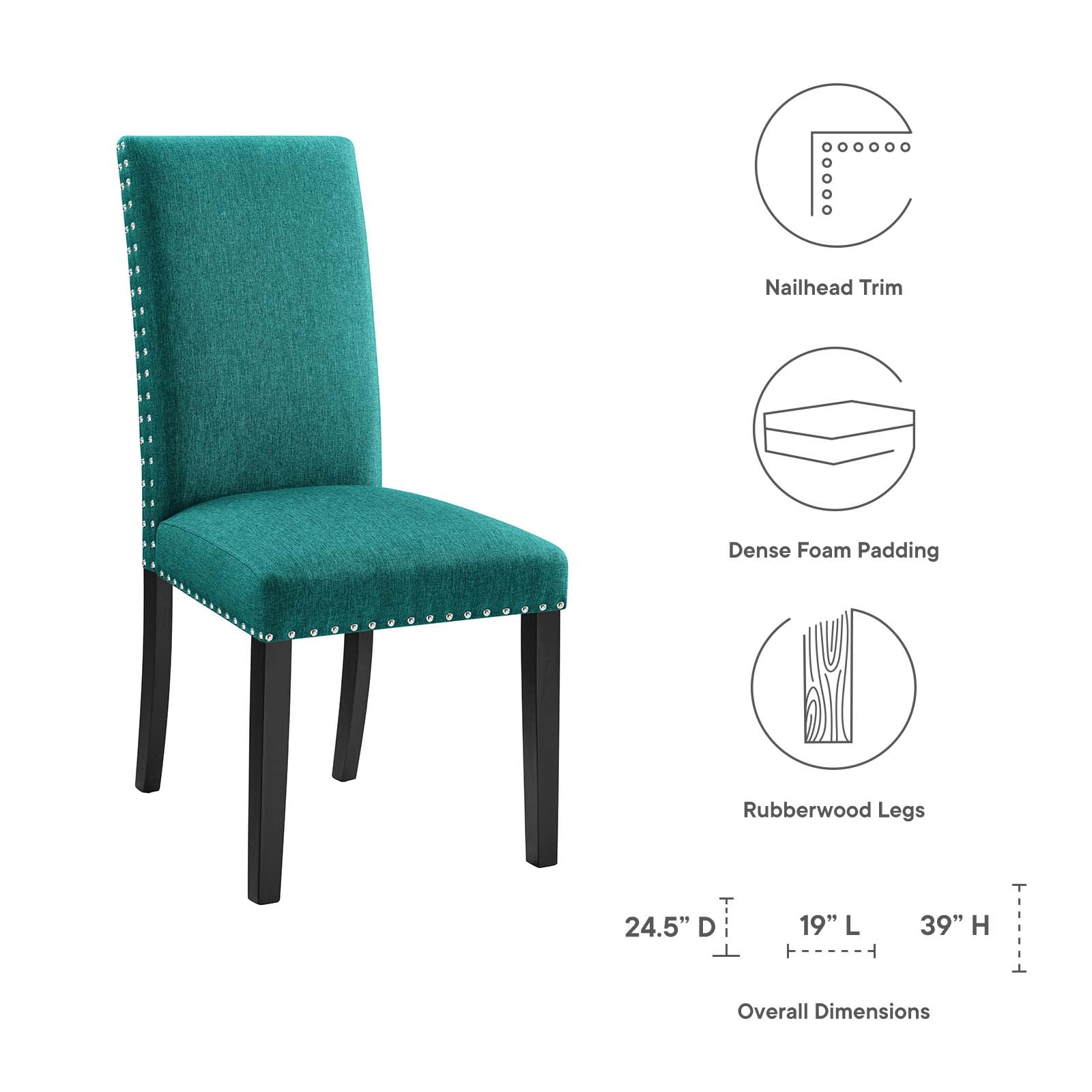 Modway Parcel Dining Fabric Side Chair | Dining Chairs | Modishstore-27