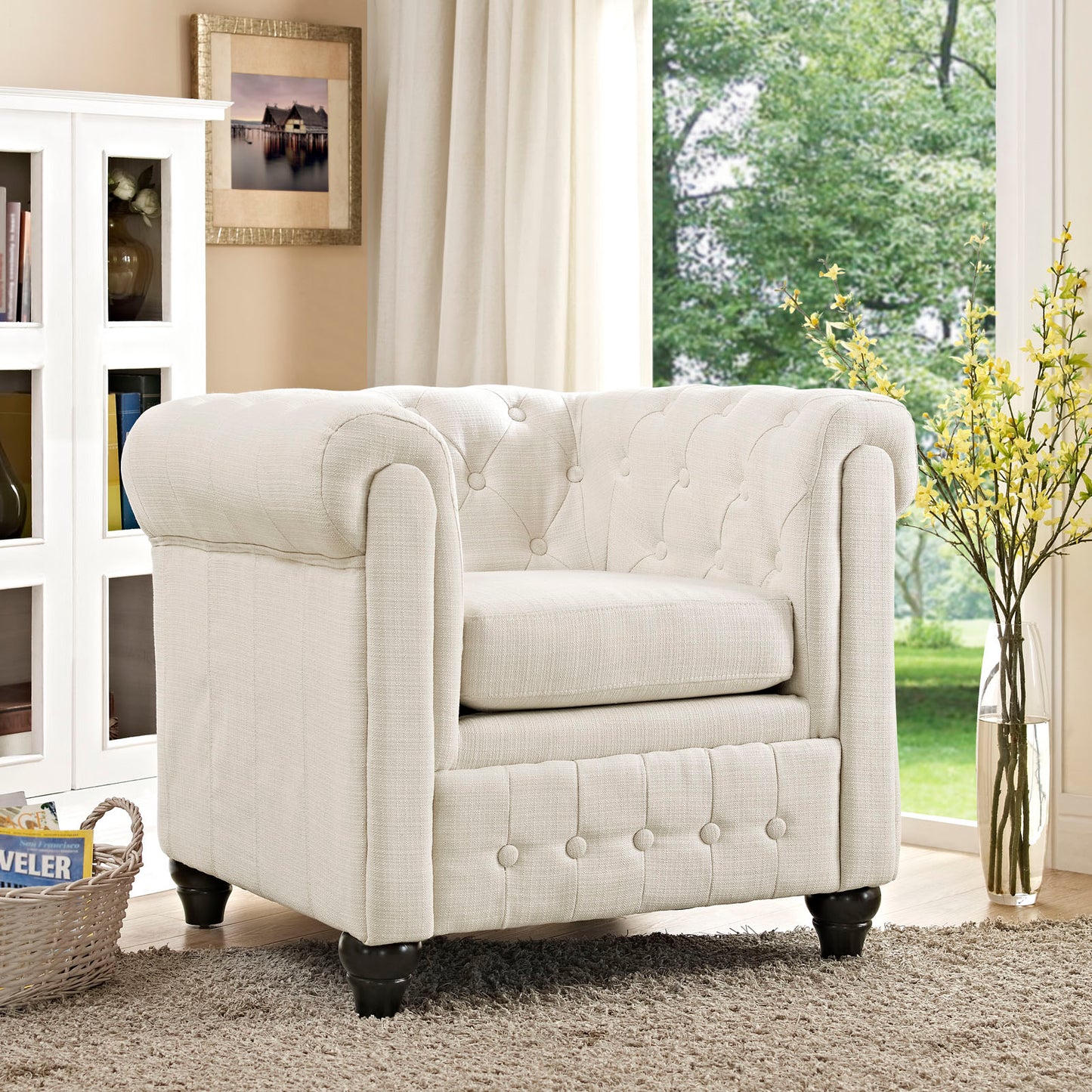 Earl Upholstered Fabric Armchair By Modway - EEI-1410 | Armchairs | Modishstore - 1