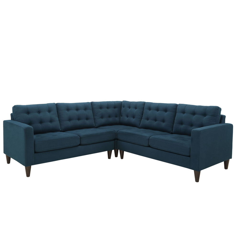Modway Empress 3 Piece Fabric Sectional Sofa Set - EEI-1417 | Sofa Set | Modishstore - 4
