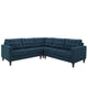 Modway Empress 3 Piece Fabric Sectional Sofa Set | Sofas | Modishstore-29