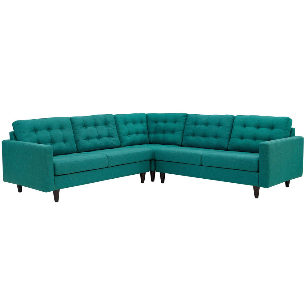 Modway Empress 3 Piece Fabric Sectional Sofa Set - EEI-1417 | Sofa Set | Modishstore - 1