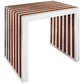 Modway Gridiron Small Wood Inlay Bench - Walnut | Stools & Benches | Modishstore-2