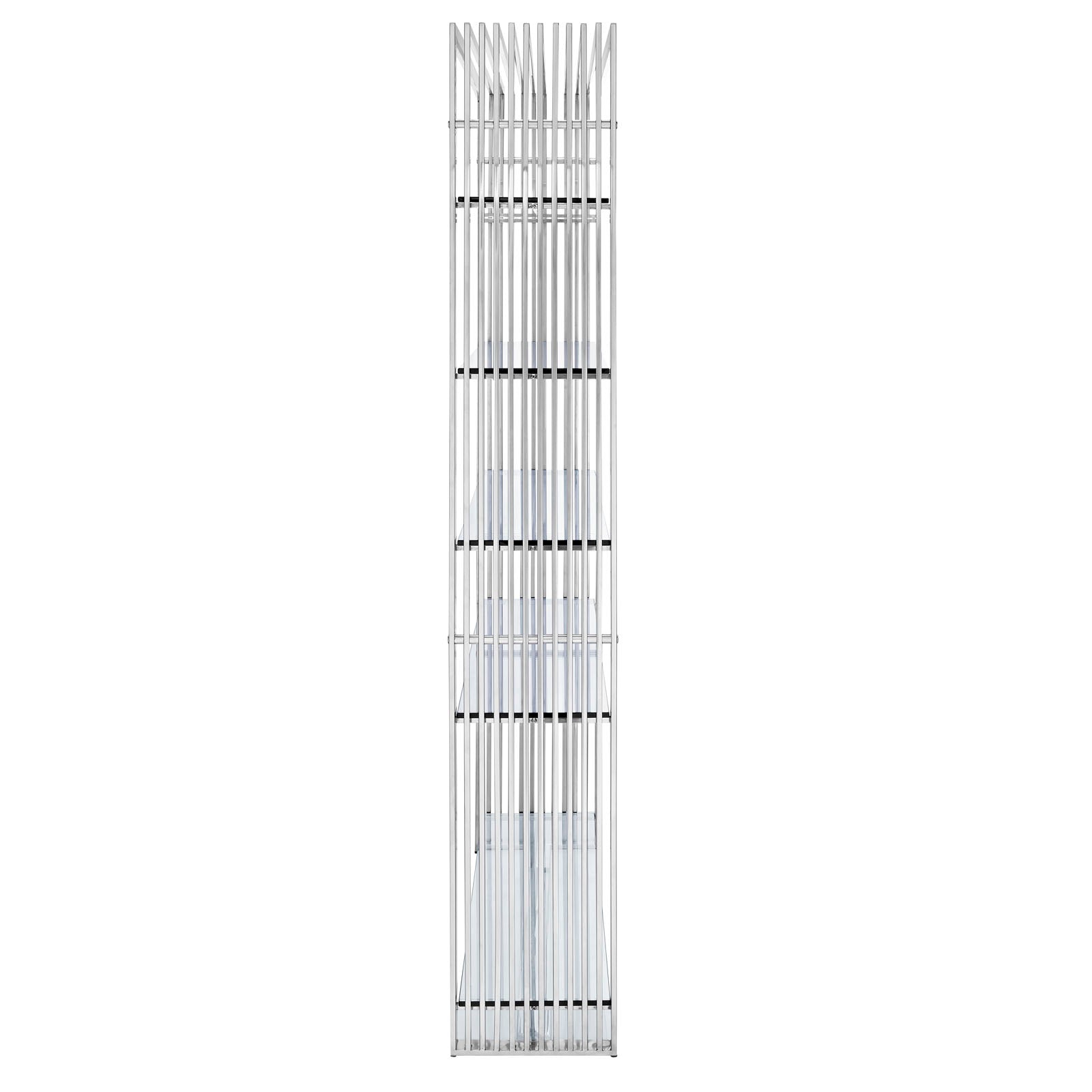 Gridiron Stainless Steel Bookshelf By Modway - EEI-1432 | Bookcases | Modishstore - 4