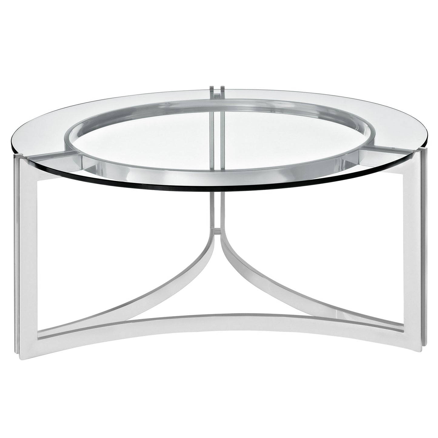 Modway Signet Stainless Steel Coffee Table - Silver | Coffee Tables | Modishstore-4