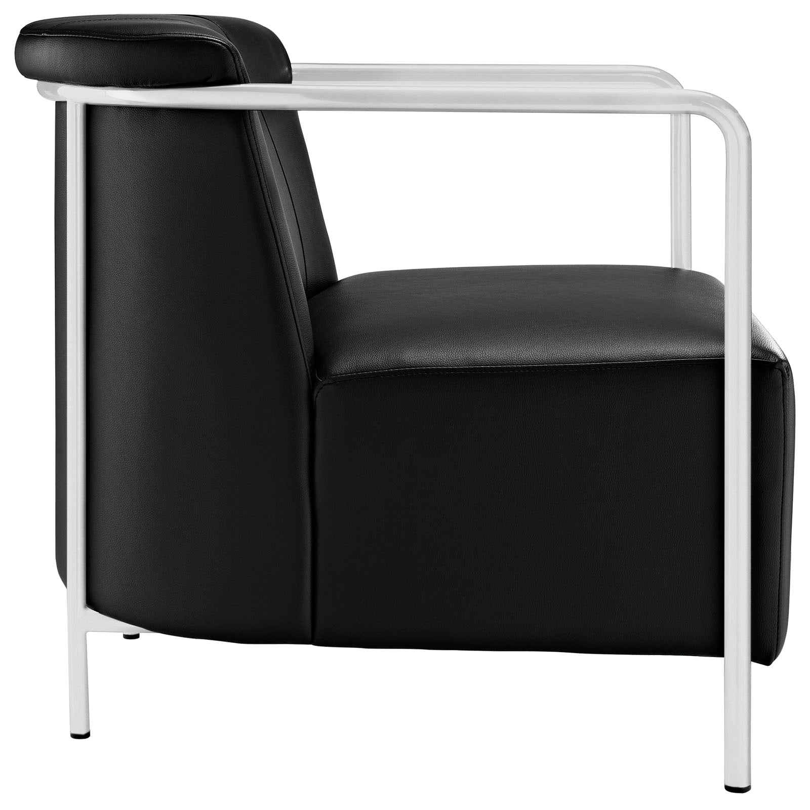 Ebb Upholstered Vinyl Lounge Chair By Modway - EEI-1439 | Lounge Chairs | Modishstore - 3
