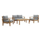 Modway EEI-1469 Marina 4 Piece Outdoor Patio Teak Sofa Set | Outdoor Sofas, Loveseats & Sectionals | Modishstore-10