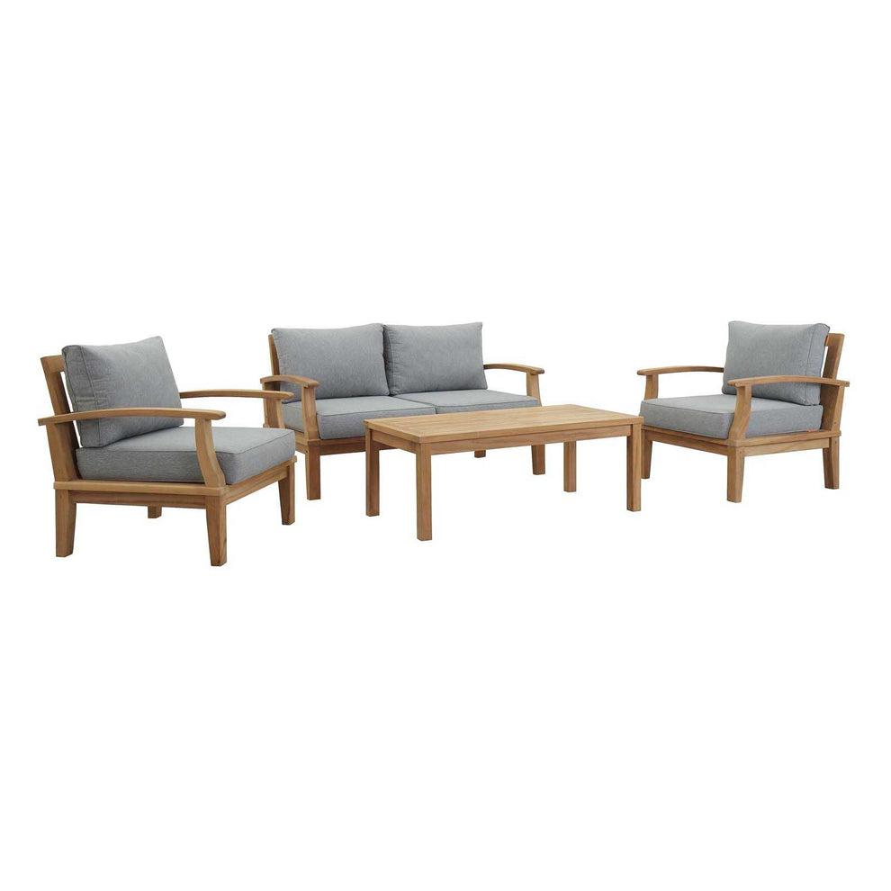 Modway EEI-1469 Marina 4 Piece Outdoor Patio Teak Sofa Set - EEI-1469 | Outdoor Sofas, Loveseats & Sectionals | Modishstore - 10