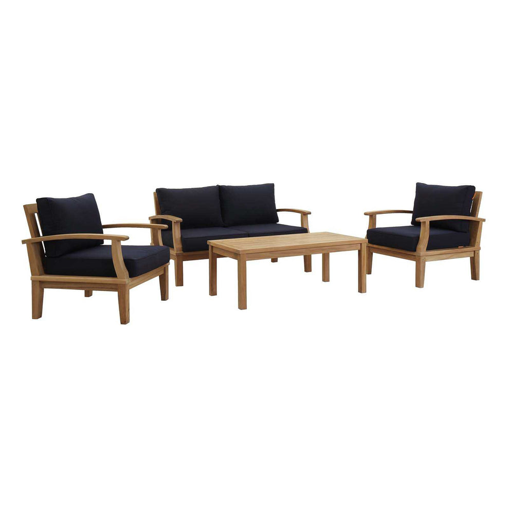 Modway EEI-1469 Marina 4 Piece Outdoor Patio Teak Sofa Set - EEI-1469 | Outdoor Sofas, Loveseats & Sectionals | Modishstore - 18