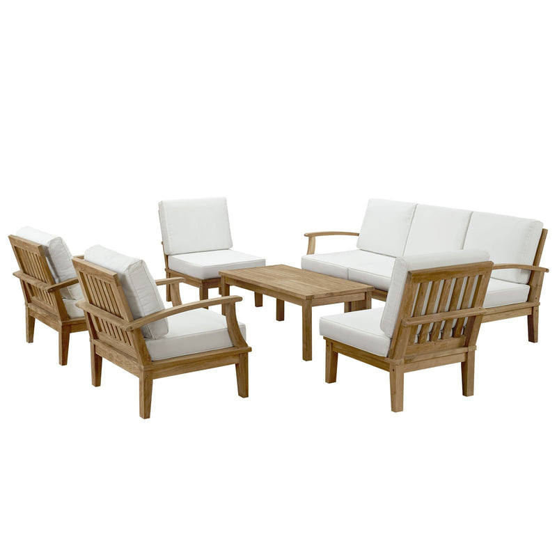 Marina 8 Piece Outdoor Patio Teak Set By Modway - EEI-1479 | Outdoor Sofas, Loveseats & Sectionals | Modishstore - 7