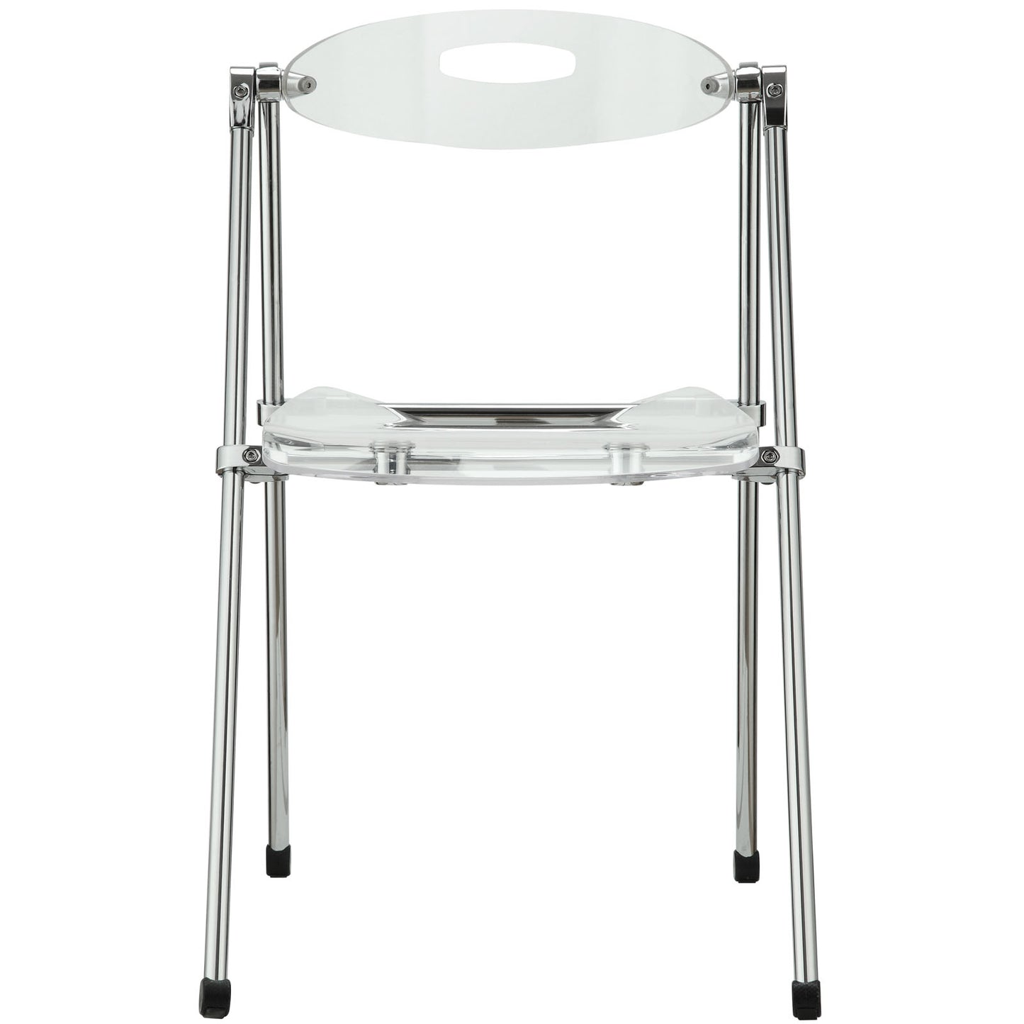 Modway Telescope Folding Chair - Clear | Accent Chairs | Modishstore-4