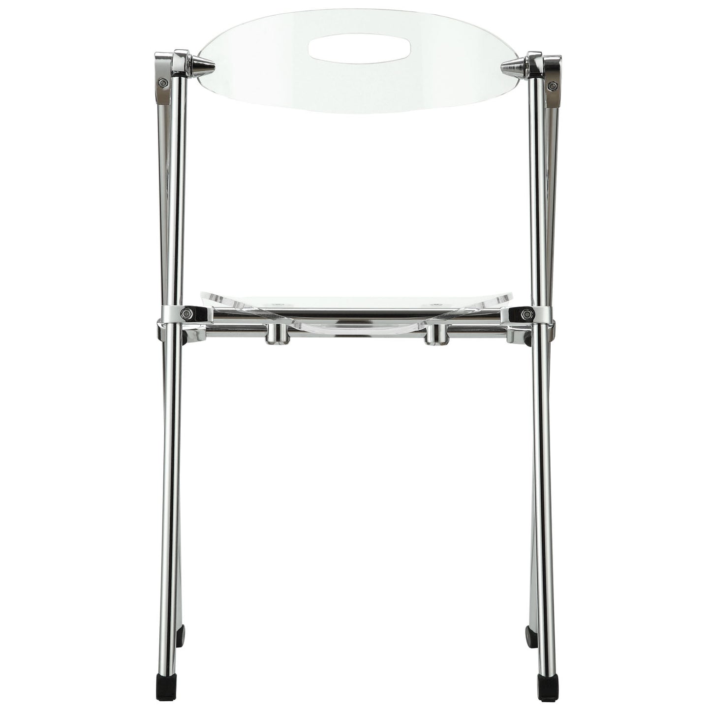 Modway Telescope Folding Chair - Clear | Accent Chairs | Modishstore-3