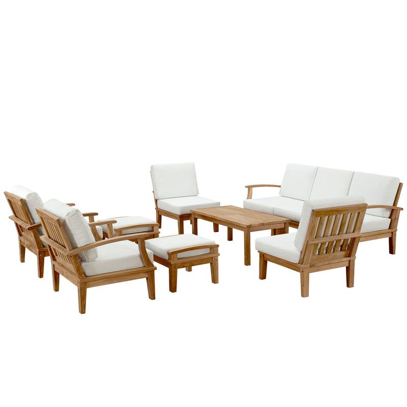 Marina 10 Piece Outdoor Patio Teak Set By Modway - EEI-1480 | Outdoor Sofas, Loveseats & Sectionals | Modishstore - 23